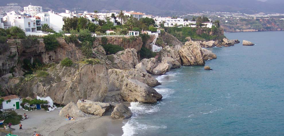 Imagen panorámica de la localidad malagueña de Nerja